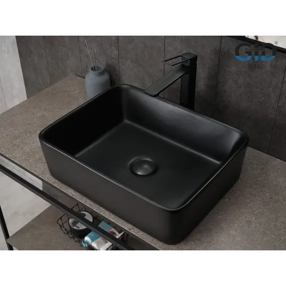 Накладная черная матовая раковина для ванной Gid Bm9103