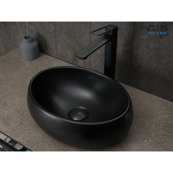 Накладная черная раковина для ванной Gid Bm9030ds