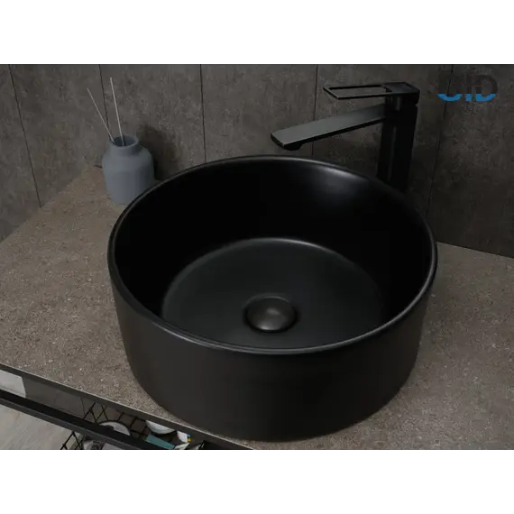 Накладная черная матовая раковина для ванной Gid Bm9011