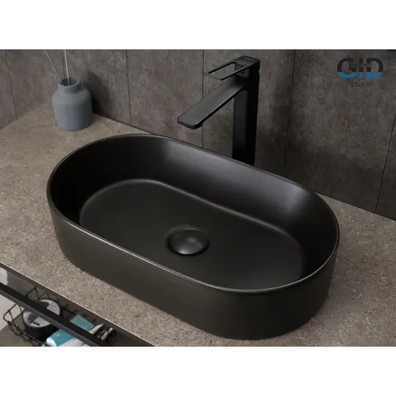 Накладная черная раковина для ванной Gid N9020bg