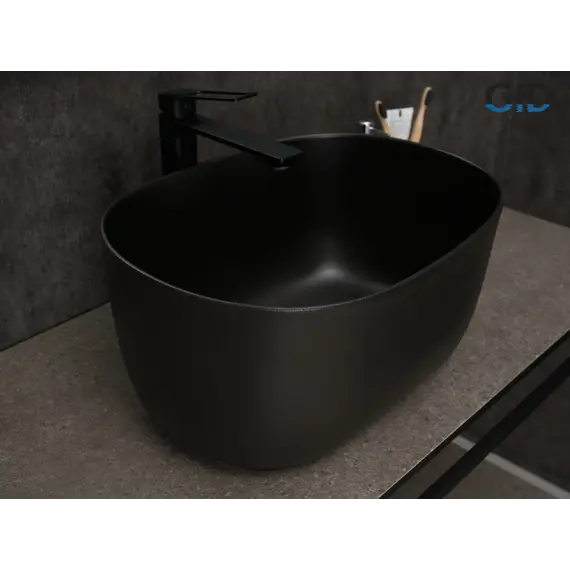 Накладная черная раковина для ванной Gid N9302bg