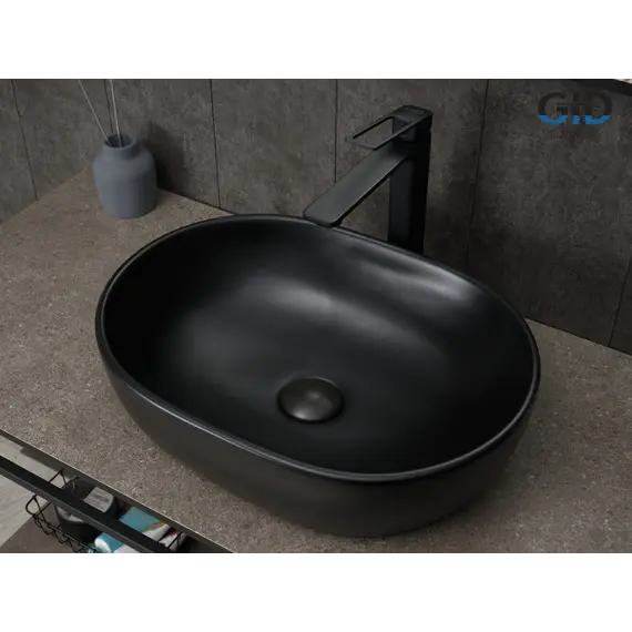 Накладная черная матовая раковина для ванной Gid Bm9026b