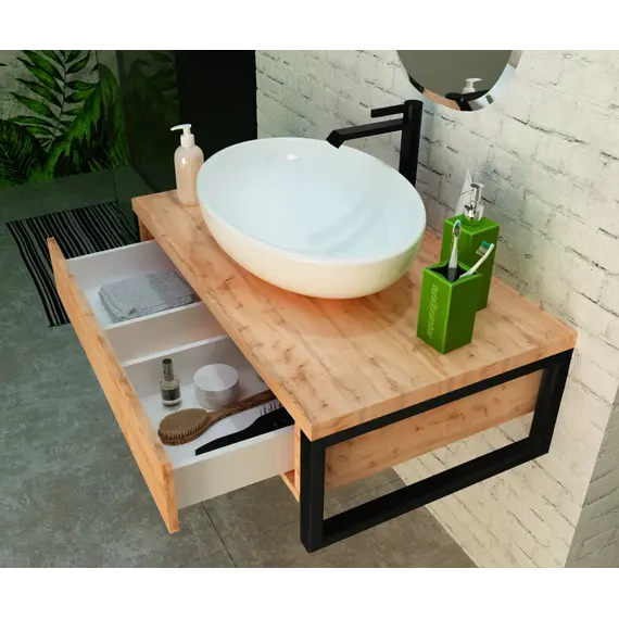 Тумба подвесная 1Marka GRUNGE LOFT дуб вотан