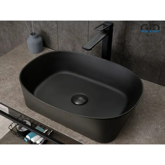 Накладная черная раковина для ванной Gid N9028bg