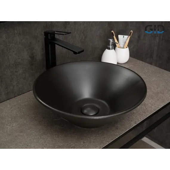 Накладная черная раковина для ванной Gid N9102bg