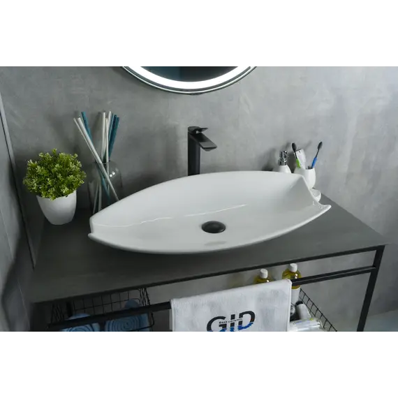 Накладная белая раковина для ванной Gid N9178