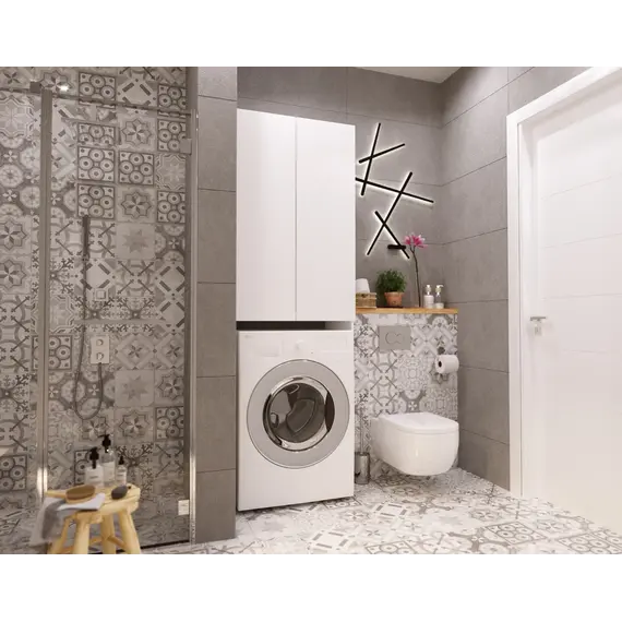 Шкаф 1Marka Wall 67 2д Белый глянец