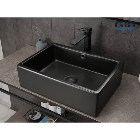 Накладная черная раковина для ванной Gid N9129bg