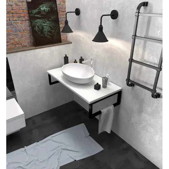 Тумба подвесная 1Marka GRUNGE LOFT бетон светлый