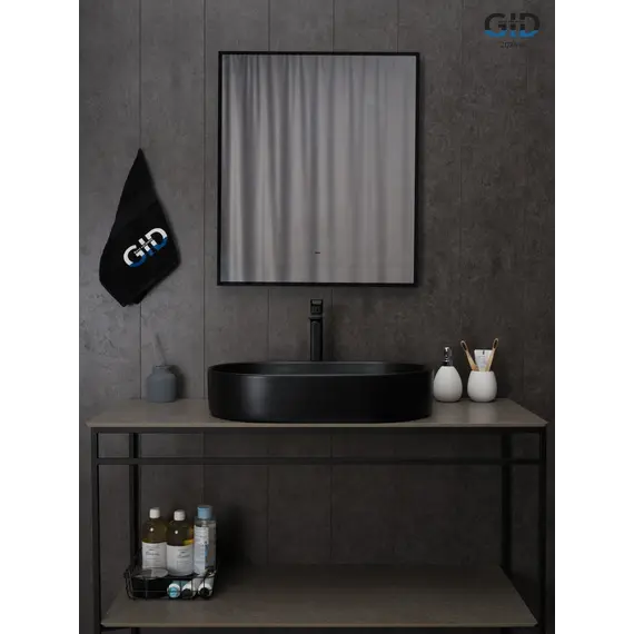 Накладная черная матовая раковина для ванной Gid Bm1479