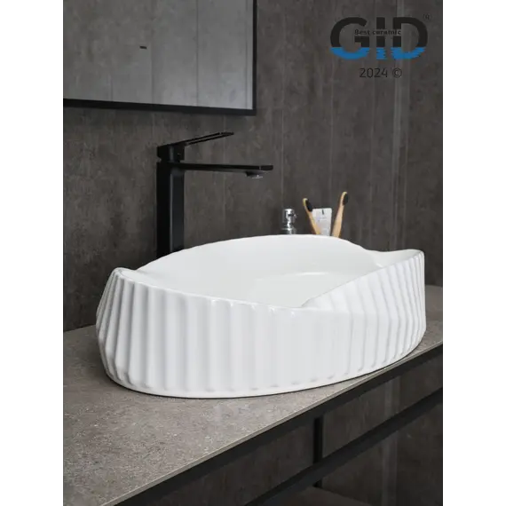 Накладная белая раковина для ванной Gid 888s