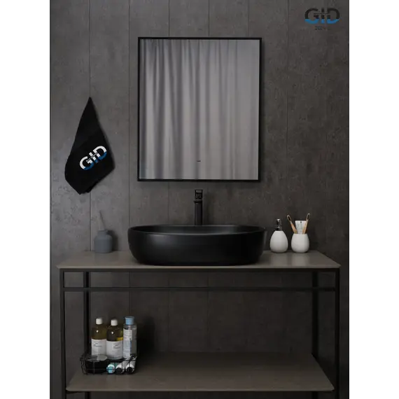 Накладная черная матовая раковина для ванной Gid Bm9026a