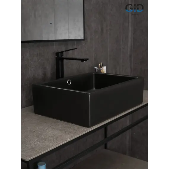 Накладная черная раковина для ванной Gid N9129bg