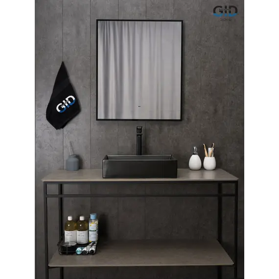 Накладная черная матовая раковина для ванной Gid Bm1204