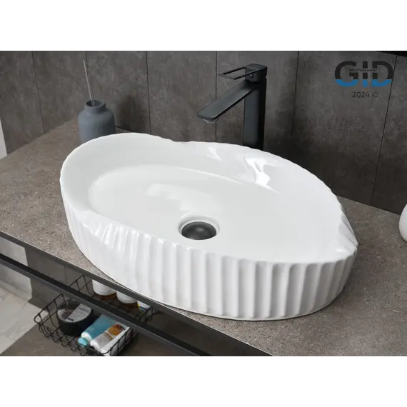 Накладная белая раковина для ванной Gid 888s