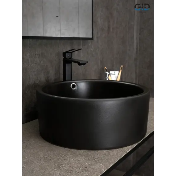 Накладная черная раковина для ванной Gid N9130bg