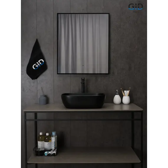 Накладная черная матовая раковина для ванной Gid Bm1333