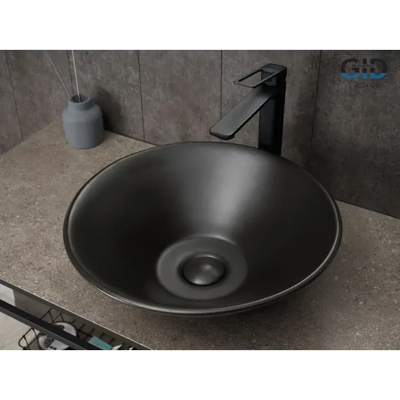 Накладная черная раковина для ванной Gid N9102bg