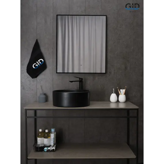 Накладная черная матовая раковина для ванной Gid Bm9011