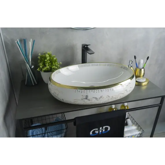 Накладная цветная раковина для ванной Gid Nc472