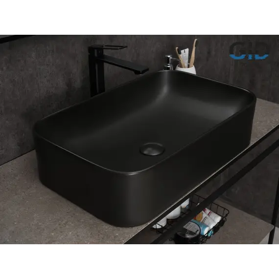 Накладная черная матовая раковина для ванной Gid Bm9599