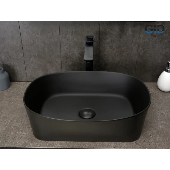Накладная черная раковина для ванной Gid N9028bg