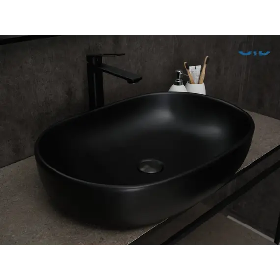 Накладная черная матовая раковина для ванной Gid Bm9026a