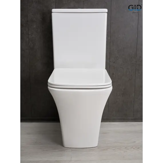 Напольный унитаз белый безободковый микролифт дюропласт Gid Tn2184 (+GEBERIT)