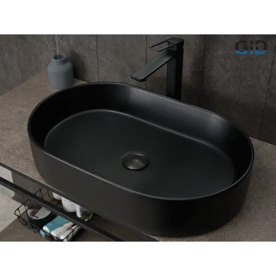 Накладная черная матовая раковина для ванной Gid Bm1479