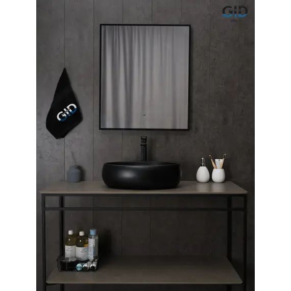 Накладная черная матовая раковина для ванной Gid Bm9030b