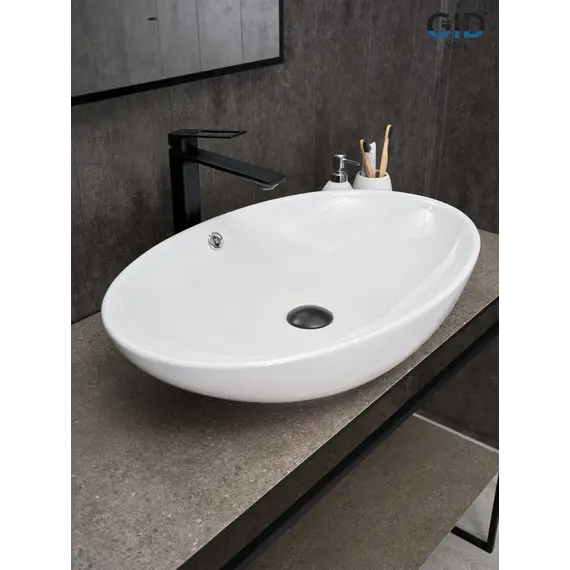 Накладная белая раковина для ванной Gid N9007