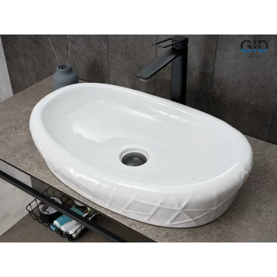 Накладная белая раковина для ванной Gid 777s