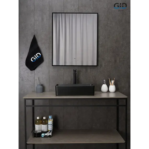 Накладная черная матовая раковина для ванной Gid Bm1104