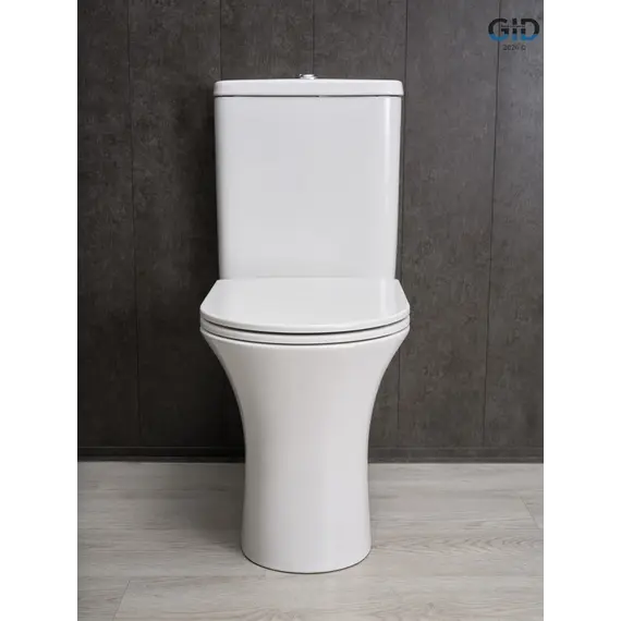 Напольный унитаз белый безободковый микролифт дюропласт Gid Tn2126