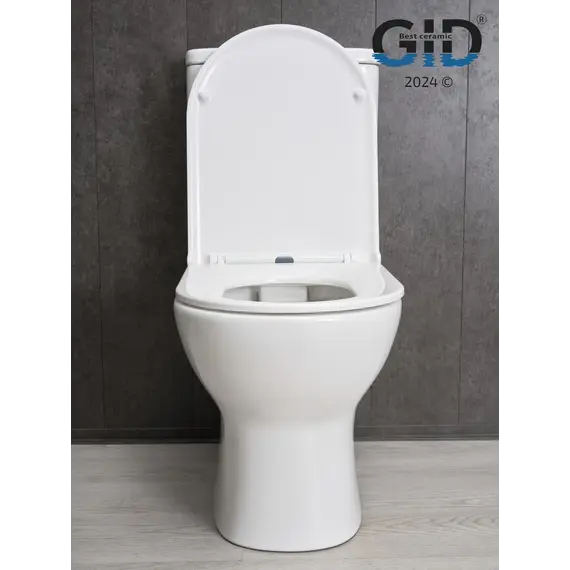 Напольный унитаз белый безободковый микролифт дюропласт Gid Tn2123