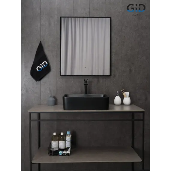 Накладная черная матовая раковина для ванной Gid Bm9103