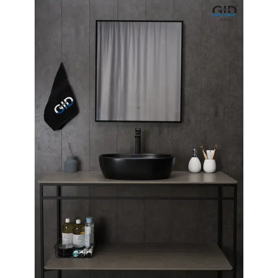 Накладная черная матовая раковина для ванной Gid Bm9026b