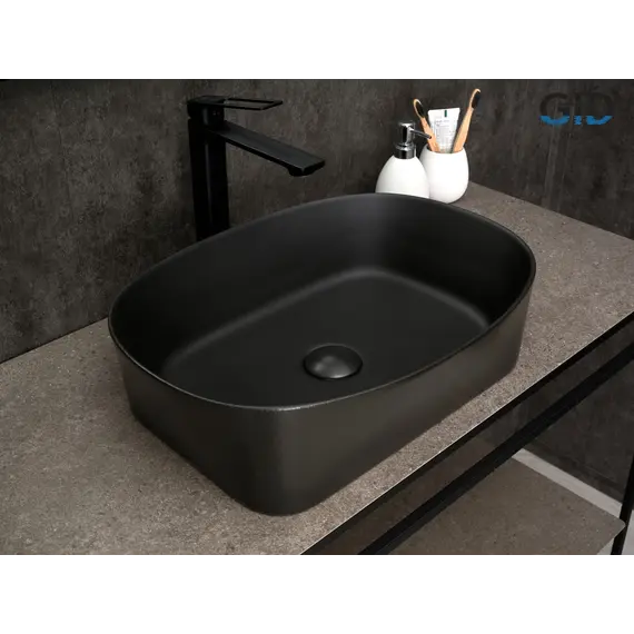 Накладная черная раковина для ванной Gid N9028bg