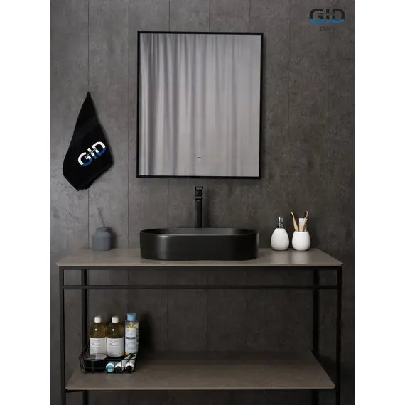 Накладная черная раковина для ванной Gid N9020bg