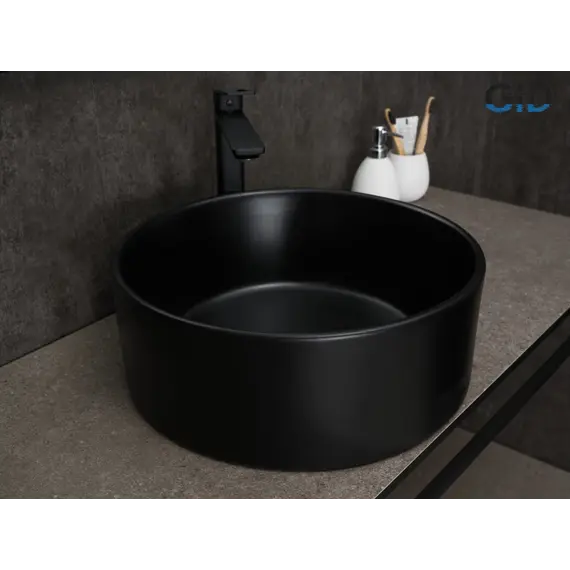 Накладная черная матовая раковина для ванной Gid Bm9011