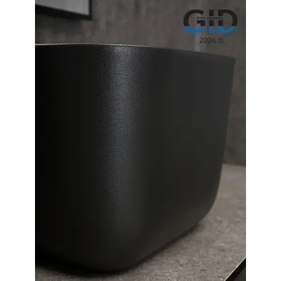 Накладная черная матовая раковина для ванной Gid N9301bg