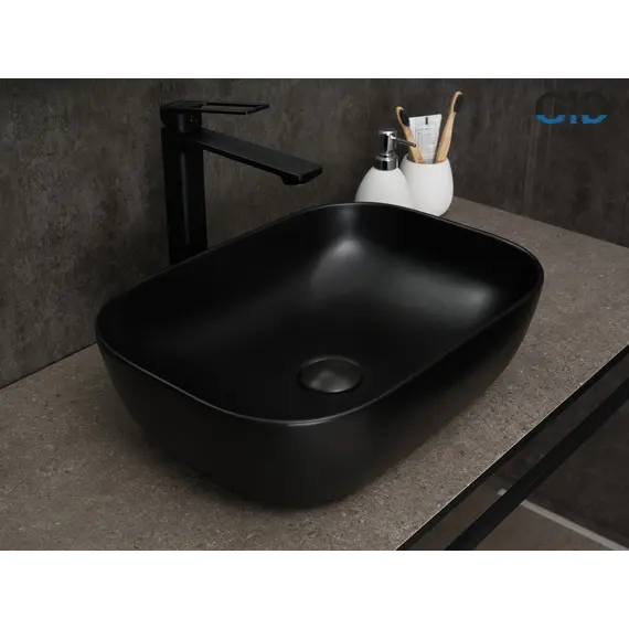 Накладная черная матовая раковина для ванной Gid Bm1333