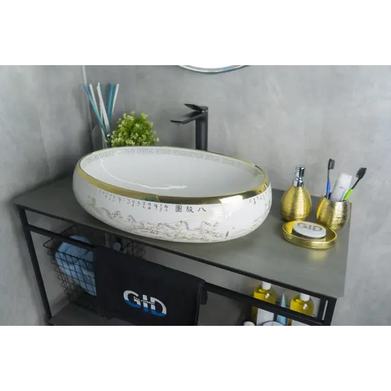 Накладная цветная раковина для ванной Gid Nc472