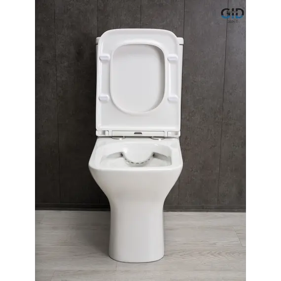 Напольный унитаз белый безободковый микролифт дюропласт Gid Tn2125