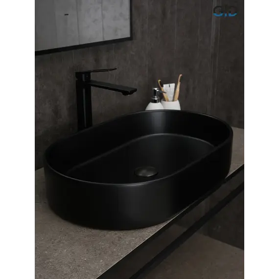 Накладная черная матовая раковина для ванной Gid Bm1479