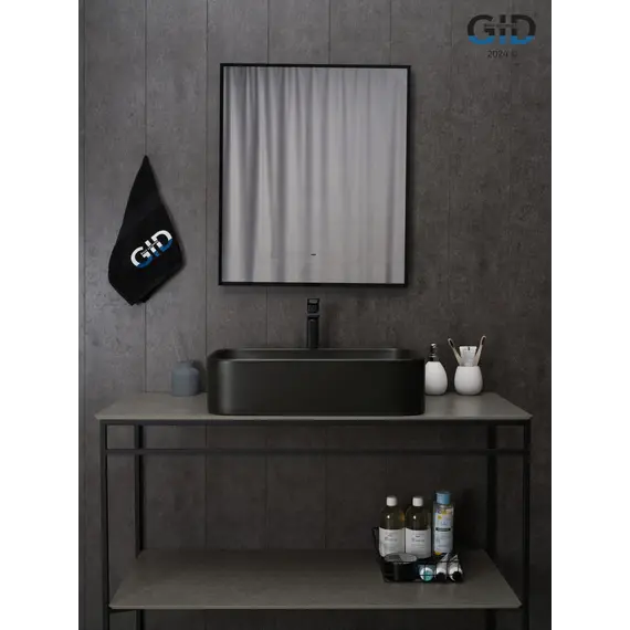 Накладная черная матовая раковина для ванной Gid Bm9599