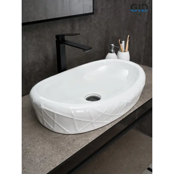 Накладная белая раковина для ванной Gid 777s