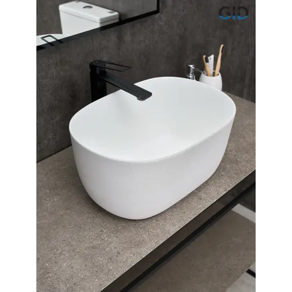 Накладная белая матовая раковина для ванной Gid N9302wg