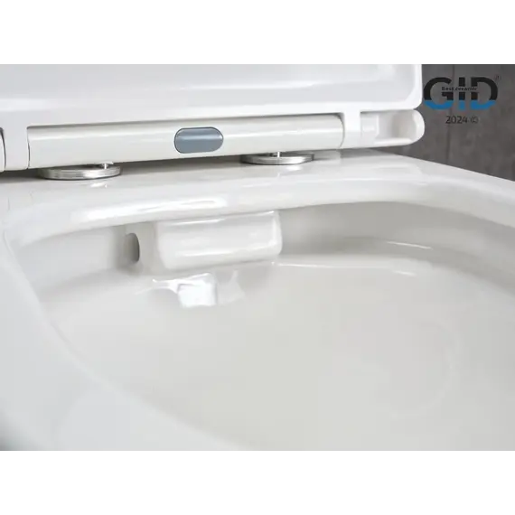 Напольный унитаз белый безободковый микролифт дюропласт Gid Tn2123