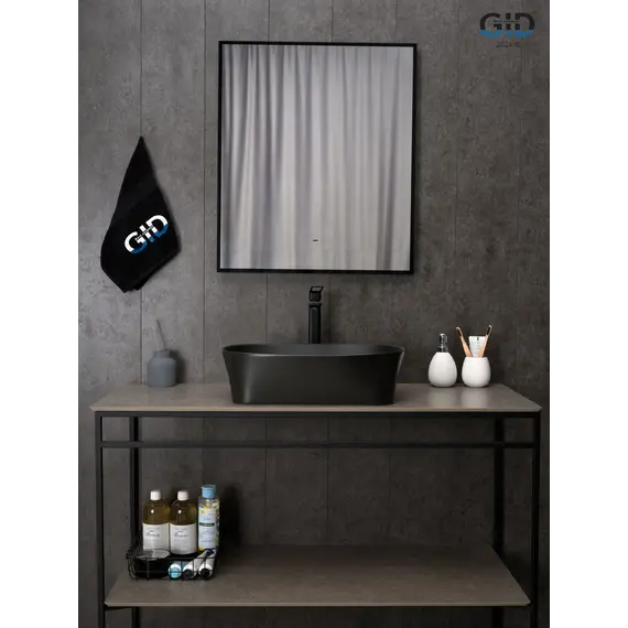Накладная черная раковина для ванной Gid N9028bg